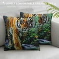 thumbnail image 3 of Orinice Moonlight Tiger Throw Pillow Cover Couch Pillow Case Square Outdoor Pillow Sofa Bed Pillowcase Decorative White, 3 of 5