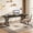 Black, variant on Demi Bonn 71" Farmhouse Dining Table, Wood Rustic Kitchen Table for 6 People, Large Rectangular Dinner Table for Dining Room, Home Office, Living Room Furniture, White