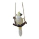 thumbnail image 3 of Figura de loro de jardín colgante, estatua de pájaro para jardín, decoración, adorable micro paisaje Loro blanco, 3 of 9