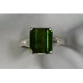 thumbnail image 2 of Certified Dark Green Tourmaline Ring 5.00 Carat Sterling Silver Solitaire Natural Real Genuine Earth Mined October Birthstone Jewelry, 2 of 3