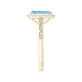 thumbnail image 3 of Angara Natural 1.85 Ct. Aquamarine with Diamond Halo Ring in 14K Yellow Gold for Women (Ring Size: 3), 3 of 9