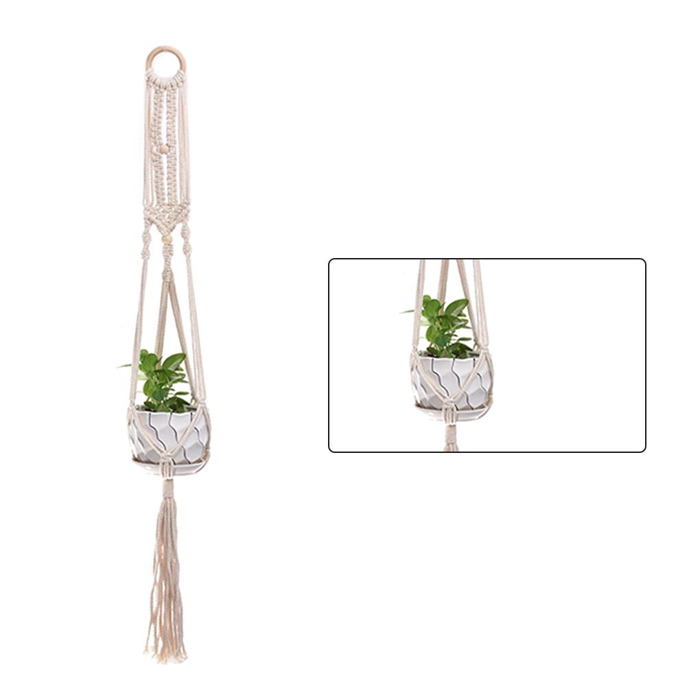 Flower Pot Hanger Indoor Outdoor Plants Hanging Basket Cotton Rope