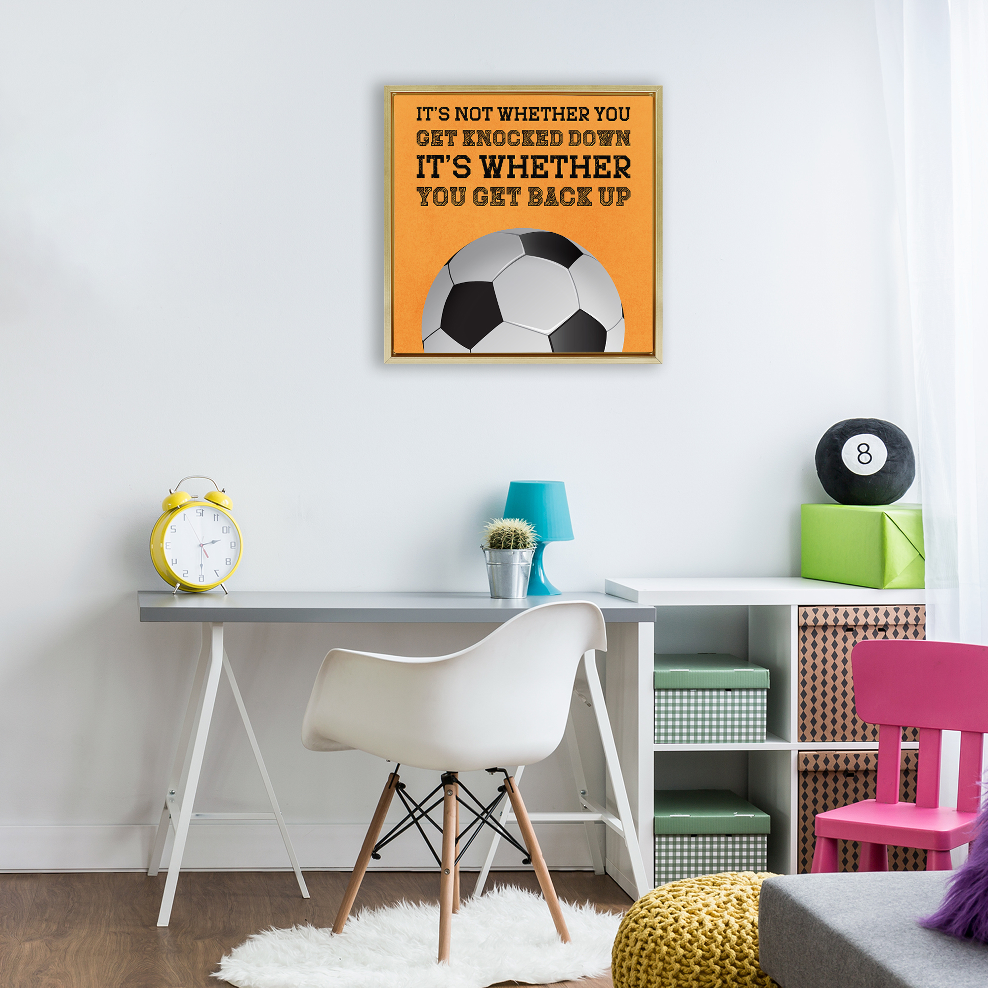 Whether You Get Back Up Gold Framed Floater Canvas Wall Art, design by Marcus Prime