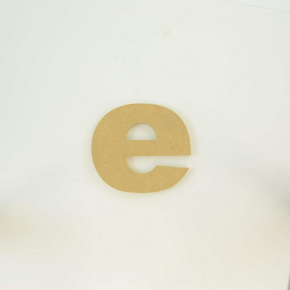 Package of 1, 6 Inch X 1/2 MDF Letter e in The Arial Font, Thick, Lower Case for Art & Craft Project, Made in USA