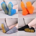 thumbnail image 2 of sixwipe 4 Pairs Non Slip Grip Socks, Anti Slip Socks with Cushion, Full Toe Ankle Fall Prevention Grip Socks, Non Skid Socks for Yoga, Pilates, Dance, Ballet, Women, 2 of 8