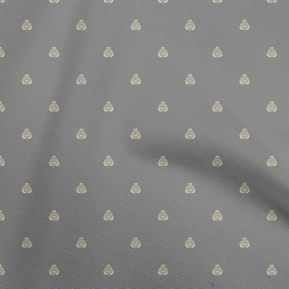 oneOone Cotton Flex Gray Fabric Block Sewing Material Print Fabric By The Yard 40 Inch Wide