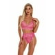thumbnail image 2 of Conjunto de lencería de encaje sexy para mujer Ropa interior Sujetador Liguero Ropa de dormir, Rosa, M AweSitey XX000094-06, 2 of 7