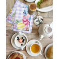 thumbnail image 4 of Easter Kitchen Dish Towels for Drying Dishes Set of 2, Watercolor Eggs Flowers Berry Plants Purple Plaid Waffle Weave Microfiber Hand Tea Bathroom Towels Quick Dry & Absorbent Towel 15.7x23.6, 4 of 7