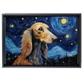 thumbnail image 2 of Saluki Dog Canvas Van Gogh Starry Night Wall Art Gifts Canvas Wall Art Frame Music Artist Customized Canvas Framed Photo Art Work For The Bedroom(Gifts For Dog Lover ), 2 of 6