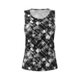 thumbnail image 3 of Picia Seamless Pattern With Skulls Pattern Women's Workout Tank Top,Breathable Activewear,Slim Fit Athletic Top,Versatile Workout Moisture-wicking top-Large, 3 of 9