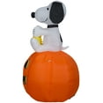 thumbnail image 4 of Peanuts Airblown Inflatable Snoopy and Woodstock on Pumpkin Peanuts, 3.5 ft Tall, Multicolored, 4 of 4