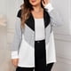 thumbnail image 1 of Chaquetas y abrigos casuales sin capucha de manga larga para mujer, cárdigan holgado informal a rayas de gran tamaño, chaqueta de manga larga, blusa para mujer, 1 of 4