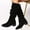 Black, variant on Yeahitch Womens Boots Mid Calf Low Heel Womens Winter Boots Round Toe Chunky Heel Warm Comfortable Tall Boots
