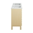 thumbnail image 6 of Cascade 48 in. Natural Oak, Double Basin Bathroom Vanity With White, 3-Hole Ceramic Sink Top, 6 of 8