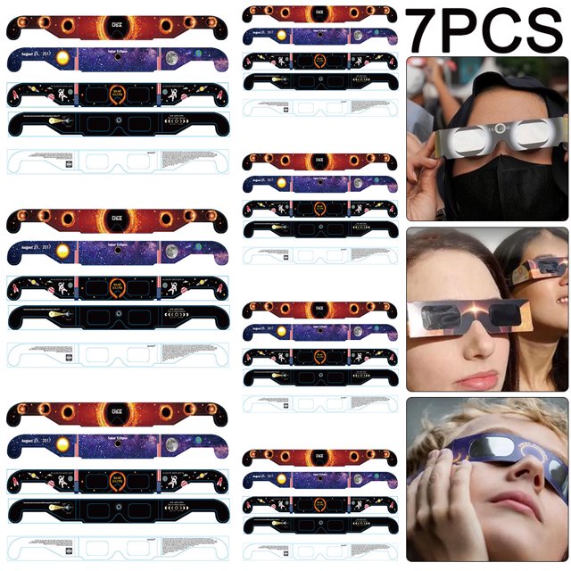 7 Gafas Juguete para Proteger Los Ojos Solares Observación Ideales (A)