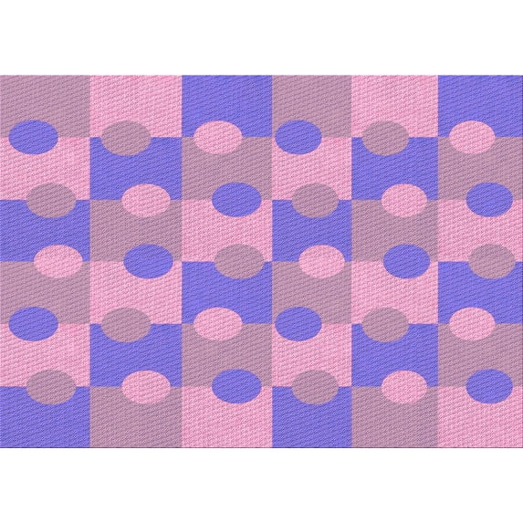 Ahgly Company Machine Washable Indoor Rectangle Transitional Violet Purple Area Rugs, 7' x 9'