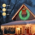 thumbnail image 4 of SalonMore Sparkling Christmas Wreath with 400 LED Lights - A Festive 60 Inch Holiday Decoration  Outdoor Christmas Wreath, 4 of 7