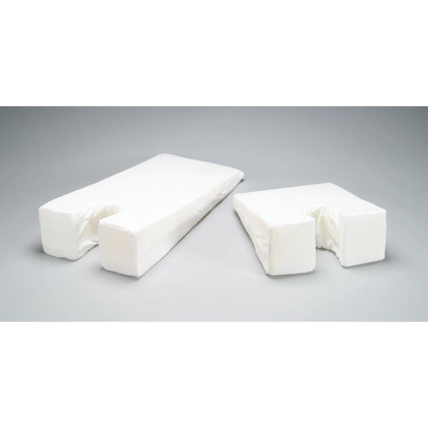 Hermell Products Face Down Pillow 1 Count, White, 29" x 14" x 6