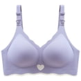 thumbnail image 2 of Lixiuxyad Bras for Women Full Coverage Women Maternity Adjustable Breathable Breastfeeding Top Bra Underwear Without Steel Ring Gathering,Blue, 2 of 6