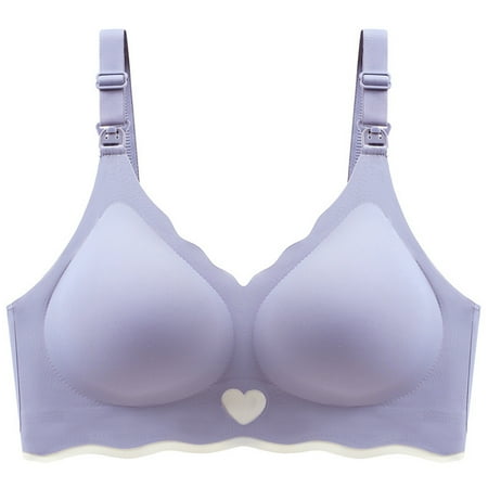 Yenemqa Women s nursing bra-Pregnancy Adjustable Breathable Nursing Bra-No Steel Ring Gathering Type