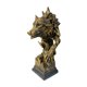 thumbnail image 3 of Cabeza de animal decorativa, adorno de mesa, figura antigua, escultura de cabeza de lobo, animal oro, 3 of 9