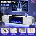 thumbnail image 2 of Blotout 70.9" Fireplace TV Stand with 40" Electric Fireplace, LED Lights, Storage Cabinet for TVs Up to 90", Modern Entertainment Center, 2 of 8