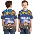 thumbnail image 3 of ROBLOX-Camiseta de mundo Virtual para niños y niñas, camisa de manga corta con cuello redondo, periférico, Anime, tendencia para adolescentes, juego de verano, 3 of 4