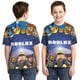 thumbnail image 2 of ROBLOX-Camiseta de cuello redondo con estampado de dibujos animados para niños, camisa con cuello redondo, tendencia de juego periférico para hombres y adolescentes, Verano, 2 of 3