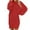 Red, variant on Lenago Womens Fall Long Dresses Plus Size Medium Length Long Sleeved Round Neck Loose Plush Dress Party Maxi Dress