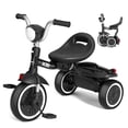 thumbnail image 1 of Triciclo XJD para niños pequeños, asiento plegable y ajustable, negro, 1 of 7
