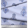 thumbnail image 2 of Soimoi Cotton Voile Fabric Leaves Block Print Fabric by Yard 42 Inch Wide, 2 of 5