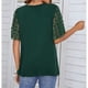 thumbnail image 3 of Camisa de manga corta NikouMX con lunares y cuello en V para mujer, 3 of 5