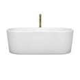 thumbnail image 3 of Wyndham Collection  Ursula 67-inch White Freestanding Soaking Bathtub, 3 of 7