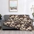 thumbnail image 2 of Zufioo Pug Print Horizontal Flannel Blanket, Anti-wrinkle, Anti-shrinkage, Anti-allergic Plush Blanket, Household Items Suitable for Bedroom-80"x60", 2 of 6