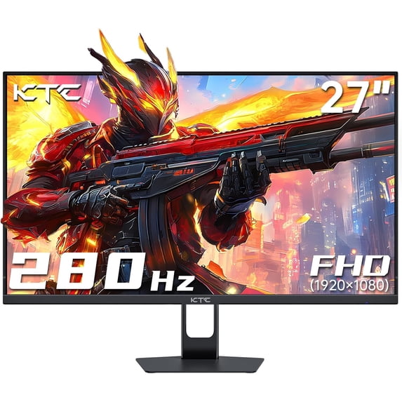 Restored KTC 27 Inch 280Hz Gaming Monitor, FHD 1080P 240Hz PC Computer Monitor, Fast VA Panel, 1ms GTG, Freesync G-Sync Compatible, HDR Support, 126% sRGB, HDMI and Displayport Inputs, H27E22P