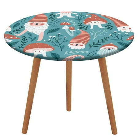 

Bybiment Round Fitted Tablecloth with Elastic Edge Pattern Design Forest Fairy Decorative Tablecloth Table Cover 51 Inch