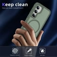 thumbnail image 3 of Decase Magnetic case for Samsung Galaxy S25+ Case,Built-in Kickstand,Compatible with Mag-Safe, Dual-Layer Protection Military Grade Protective Phone Case for Samsung Galaxy S25+,Green, 3 of 7
