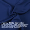thumbnail image 4 of Organictune Brushed Microfiber Euro Pillow Shams Set of 2, 26 x 26 Soft and Breathable Square Pillow Cases, Navy Blue, 26"×26", 4 of 5