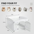 thumbnail image 3 of Pefilos 24" Dog Playpen 4-Panel Adjustable Folding Portable Pet Fence for Small to Medium Dogs Indoor Outdoor Use, White, 3 of 7