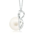 thumbnail image 2 of ANGARA Freshwater Cultured Pearl Solitaire Pendant with Diamond in 925 Sterling Silver for Women | June Birthstone, Birthday, Anniversary, Jewelry Gift for Women | Pearl Necklace, 2 of 7