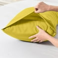 thumbnail image 4 of Ke1Clo Cooling Pillow Cases Queen Size Set of 2, Soft Brushed Microfiber Breathable Cooling Pillow Case for Hot Sleepers with Envelope Closure, Yellow Pillow Cases, 4 of 6