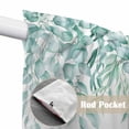 thumbnail image 4 of Eucalyptus Leaves Swag Curtains for Kitchen/Bedroom/Living Room, Turquoise Summer Botanical Weeping Scalloped Curtains 63 Inch Long, Window Swag Topper Curtains Valances 2 Panels Set 36"x63", 4 of 8