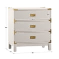 thumbnail image 7 of Weston Home Delacour 3-Drawer Gold Accent Nightstand, 7 of 7