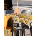 thumbnail image 5 of Fsddascl Orange Coastal Outdoor Tablecloth - 60x60 Inch Square Dining Table Cover, Turtle Nautical Anchor Octopus Starfish Waterproof Outdoor Table Cloth with Umbrella Hole & Zipper for Picnic/Patio, 5 of 7