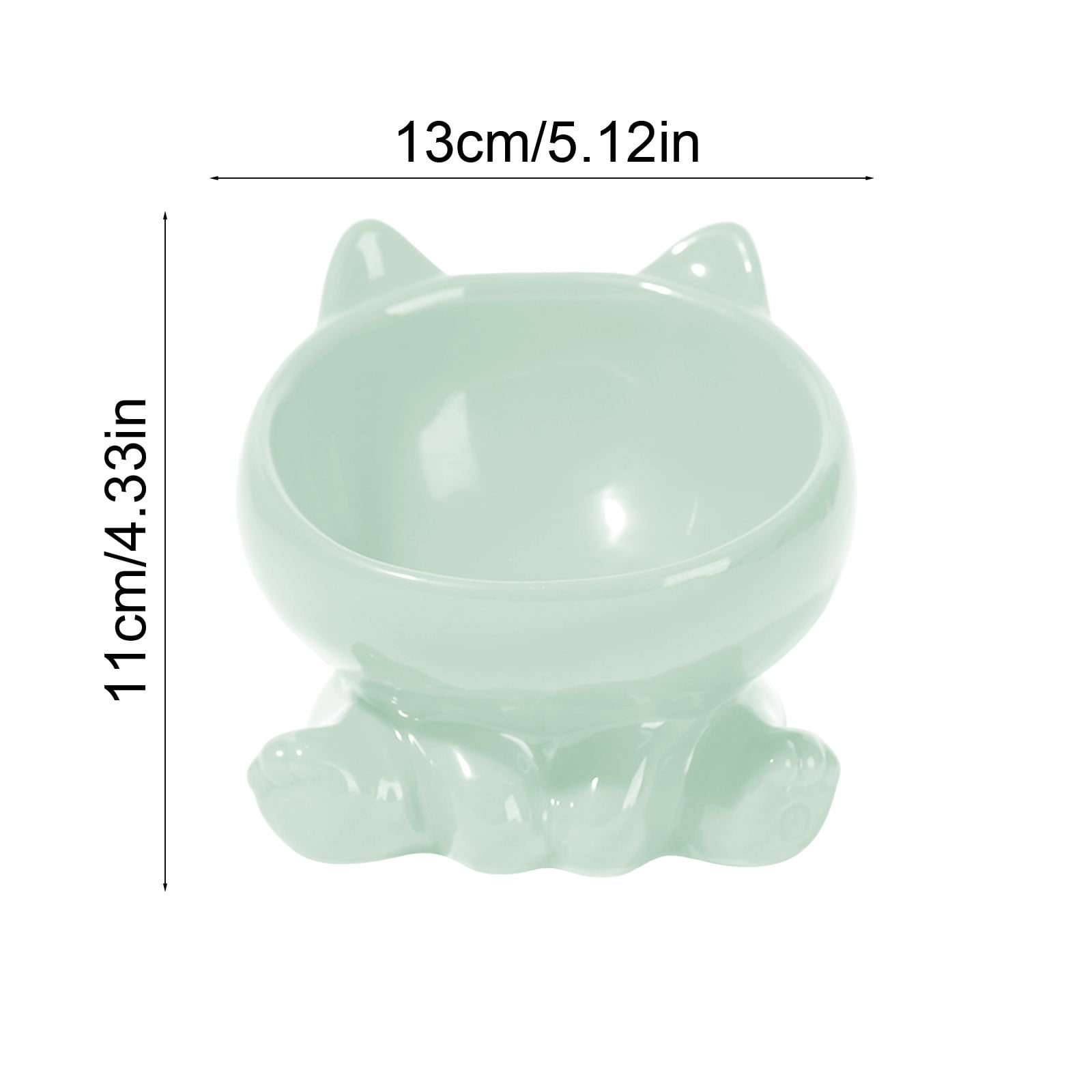 Pet Bowl, Elevated Ceramic Cat Bowl, Reducing Neck Bending and Pressure, for Indoor Cats and Small Dogs Food Bowls, 4x5in