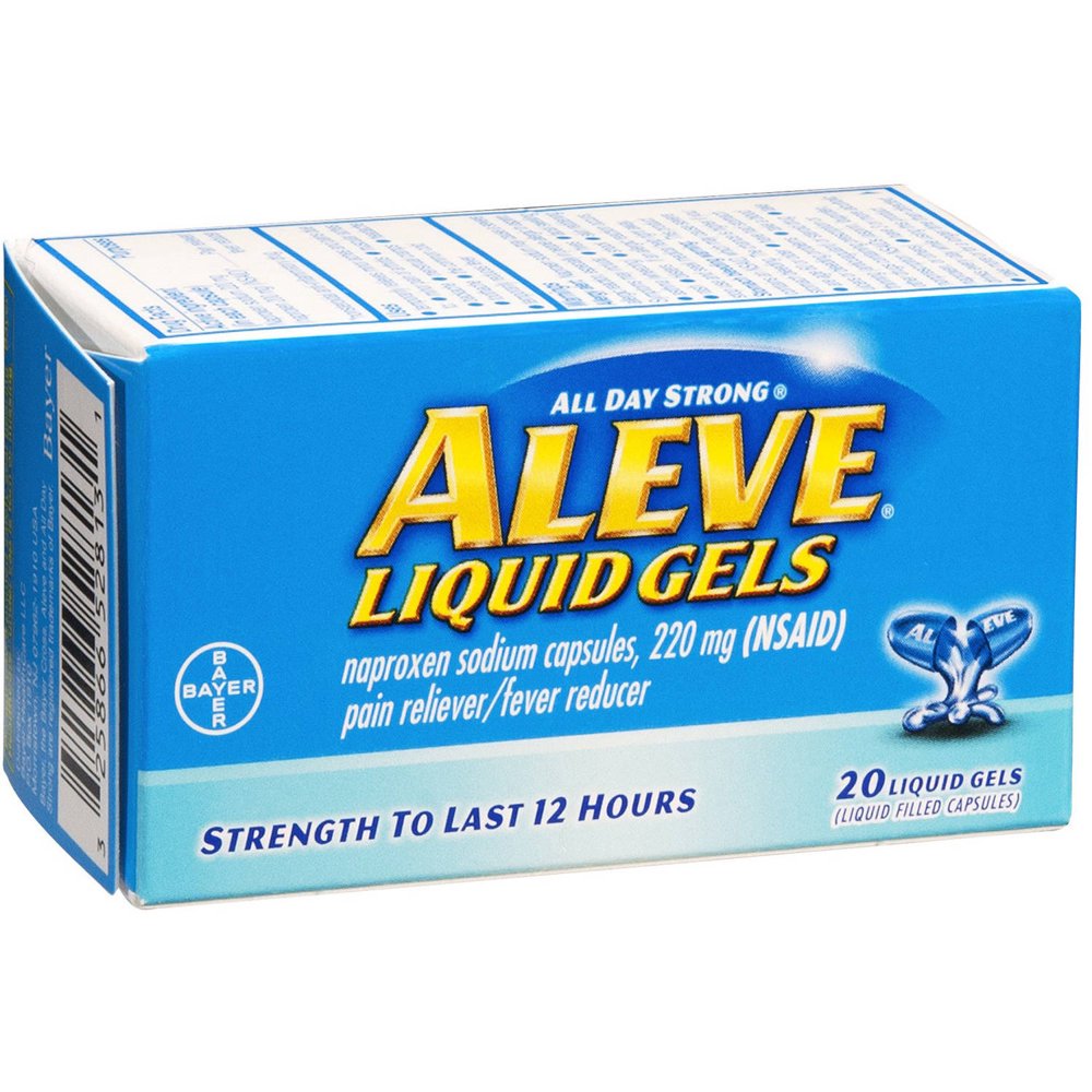 Aleve Pain RelieveFever Reducer Liquid Gels, 20 CT (Pack of 6