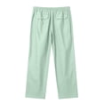 thumbnail image 6 of GrmtClth Mens Linen Casual Pants Adjustable Elastic Waistband Loose Fit Multi Pocket Breathable Summer Beach Daily Walking Trousers Mint Green 2XL, 6 of 7