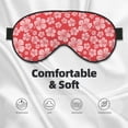 thumbnail image 3 of Naloa Red Hibiscus Flower Print Sleep Mask for Sleeper, Light Blocking Sleeping Eye Mask for Women Men, Eye Shade with Adjustable Strap for Travel, Nap,Meditation, 3 of 7