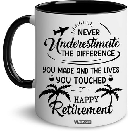 WHIDOBE Retirement Mug, Retirement Gifts for Men Women Coworkers Boss Employee Leaving Gifts Going Away, Retired Mug Office Colleague, Farewell, New Job, Goodbye, Good Luck Coworker Coffee Mug 11OZ