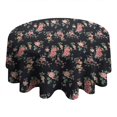 thumbnail image 4 of Pioneer Flower Floral Print Pattern Round Tablecloth 60"x60",Wrinkle Wipeable Table Cloth for Kitchen Dining Room Picnic Patio Party, 4 of 6